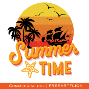 Free Summer Time Beach SVG Download