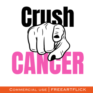 Free SVG Image of Crush Cancer Download