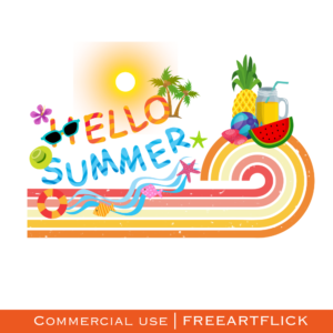 Sunny Hello Summer Free SVG Download