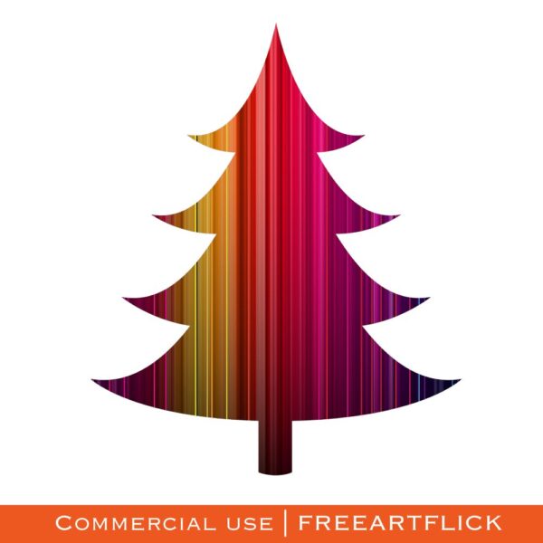 Christmas Tree SVG (Red-Yellow)