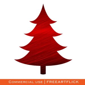 Christmas Tree  SVG (Dark Red)