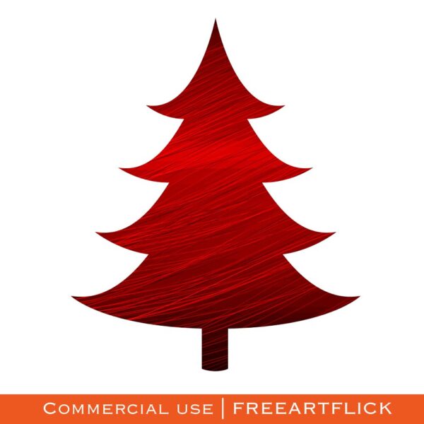 Christmas Tree  SVG (Dark Red)