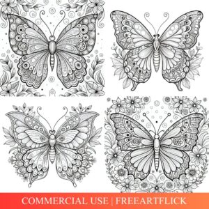 Free Butterfly Coloring Pages