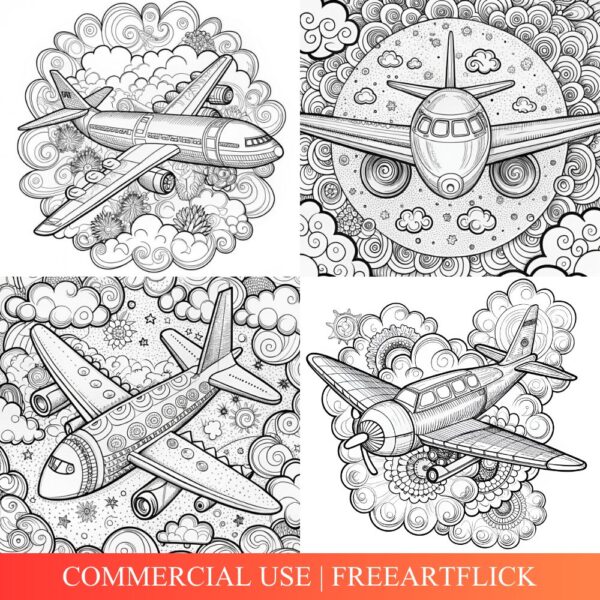 Free Airplane Coloring Pages