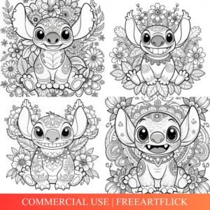 Stitch coloring pages