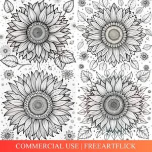 sunflower coloring pages