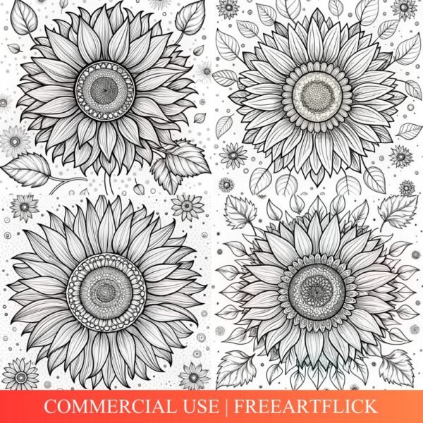 sunflower coloring pages