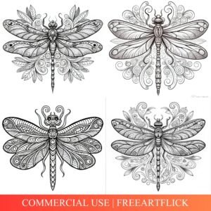 Free Dragonfly Coloring Pages