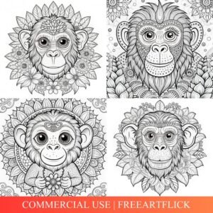 Monkey Coloring Pages