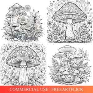 Mushroom Coloring Pages