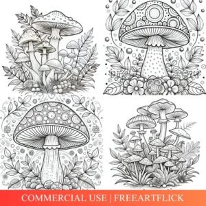 Free Mushroom Coloring Pages