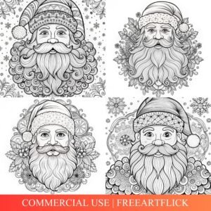 free Santa coloring page