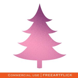 Purple Gradient Christmas Tree SVG Free Download