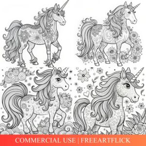 unicorn coloring page