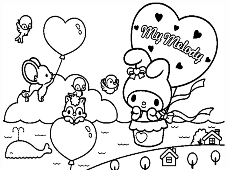 my melody coloring pages