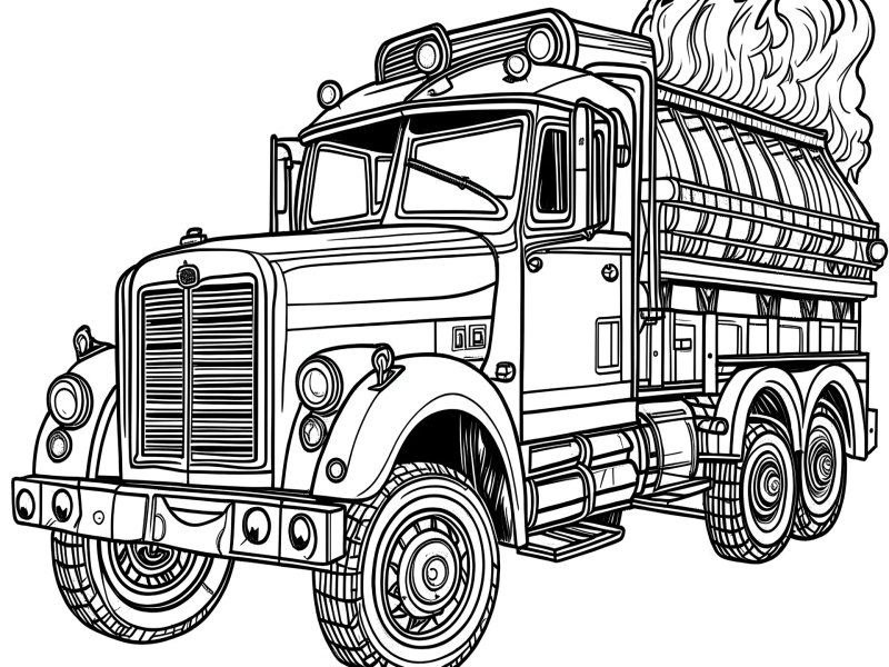 fire truck coloring page