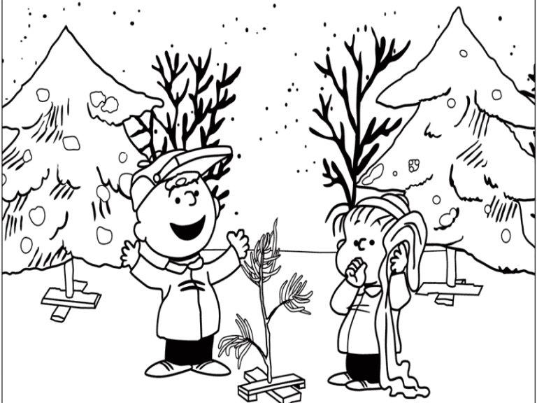 charlie brown christmas coloring pages