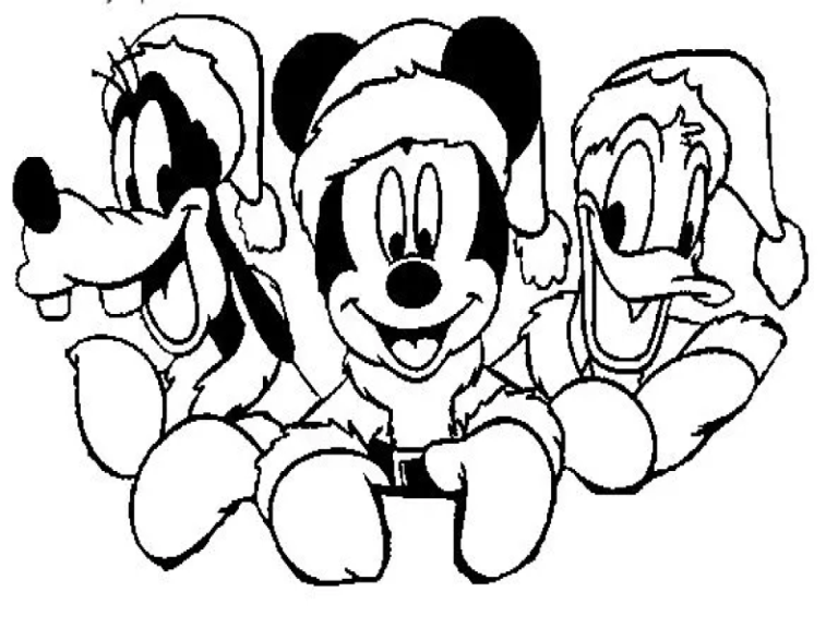 Mickey Mouse Christmas Coloring Pages