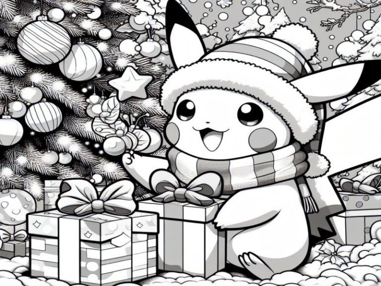 Pokemon Christmas Coloring Pages