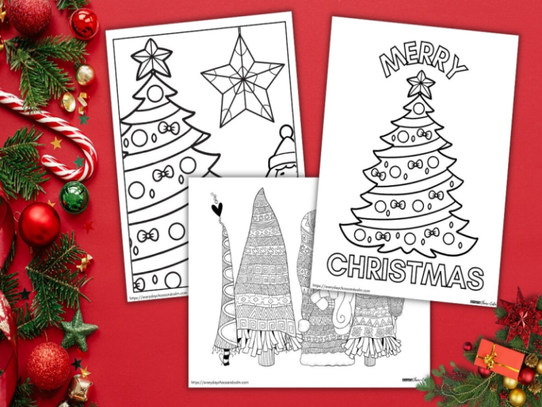 printable christmas tree coloring pages