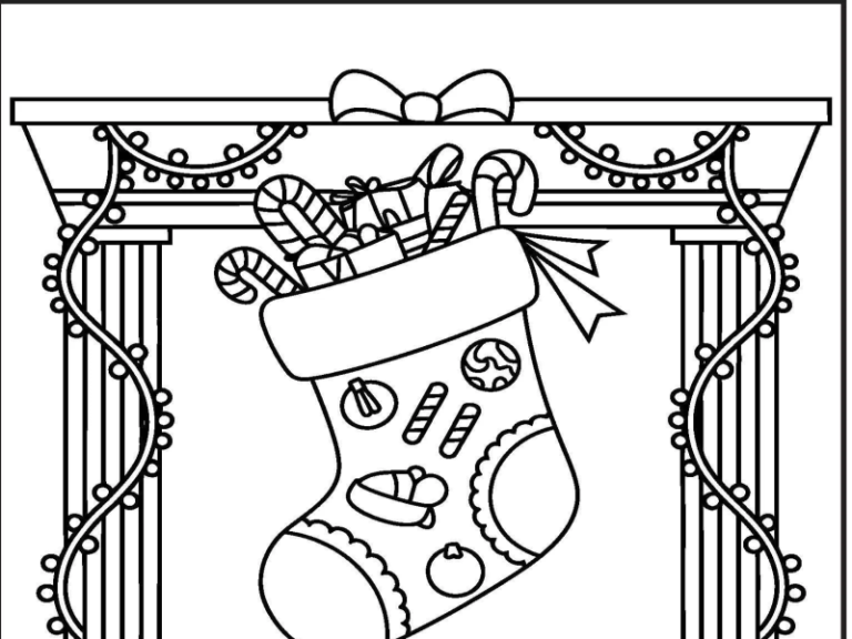 Christmas Stocking Coloring Page