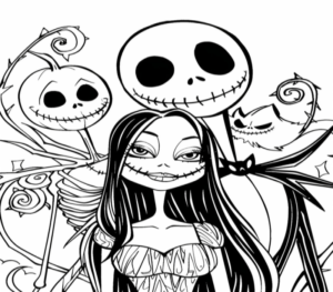 Jack Nightmare Before Christmas Coloring Page 