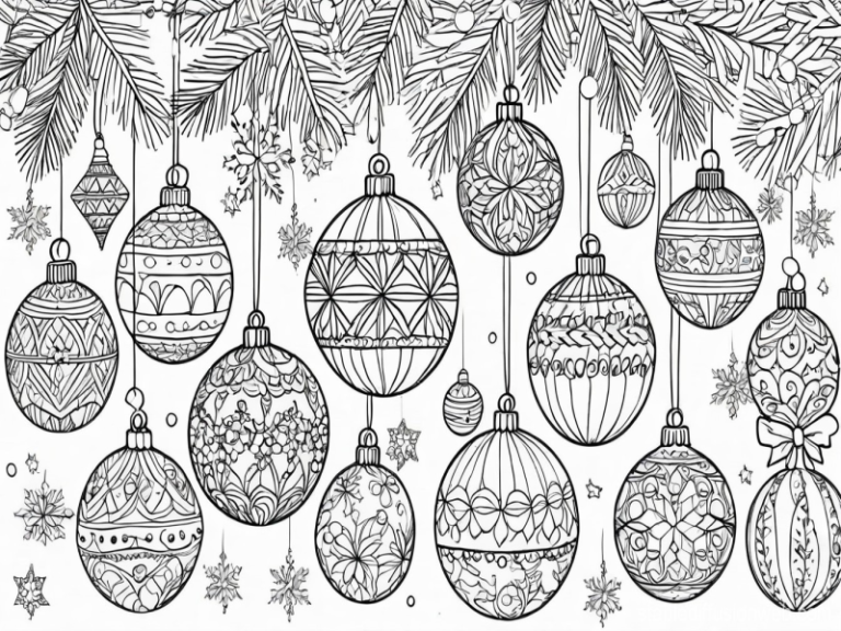 coloring pages christmas ornaments