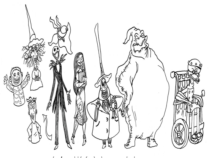 Jack Nightmare Before Christmas Coloring Pages