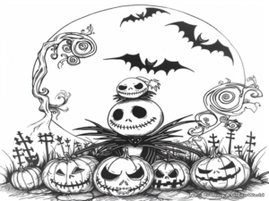 Jack Nightmare Before Christmas Coloring Page 